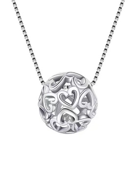 转运珠爱心吊坠锁骨链送女友项链