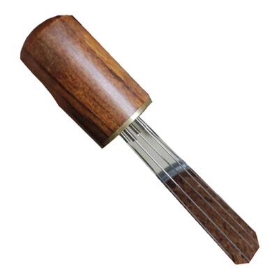 不锈钢布粉针咖啡布粉器胡桃木