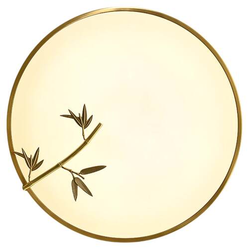 新中式北欧轻奢全铜吸顶灯防蚊虫简约大气卧室书房客厅阳台灯具