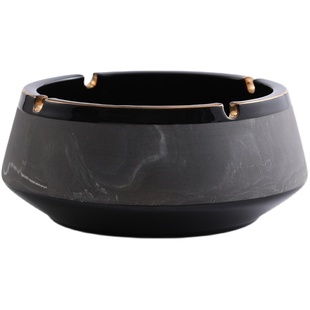 创意个性潮流高档陶瓷烟灰缸灰家用客厅办公室烟缸轻奢高级感大号