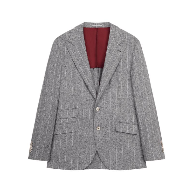 【早秋新品】Brunello Cucinelli 男士休闲条纹设计西装夹克外套
