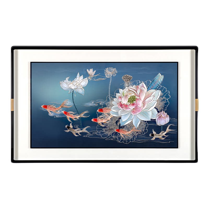 君子在餐厅新中式手工雕刻装饰画