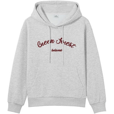 热风2025年冬季女士休闲连帽卫衣