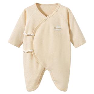 新生婴儿衣服春秋初生纯棉0和尚3月哈衣薄款蝴蝶衣出生宝宝连体衣
