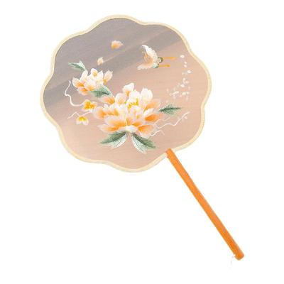 古风苏州团扇扇子新中式苏绣双面绣刺绣手工古装汉服舞蹈扇专用