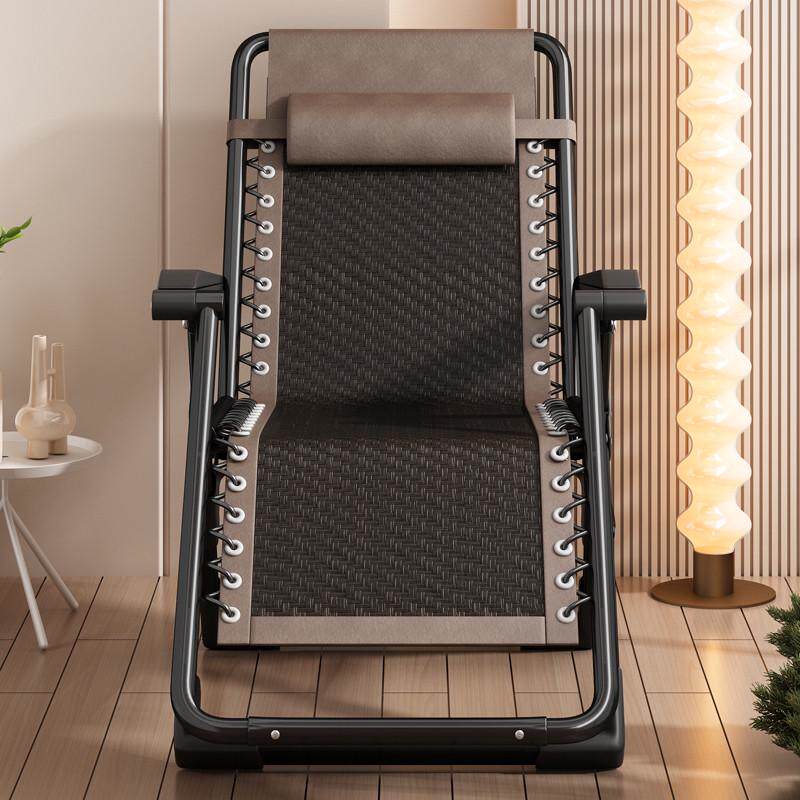 躺椅折叠午休可睡坐两用家用阳台藤编可折叠椅子懒人办公睡椅老人