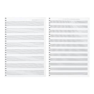 五线谱活页本音乐钢琴吉他笔记本乐理乐谱本子大间距宽距加宽通用大格子儿童练习专业加厚音符本初学者识谱本