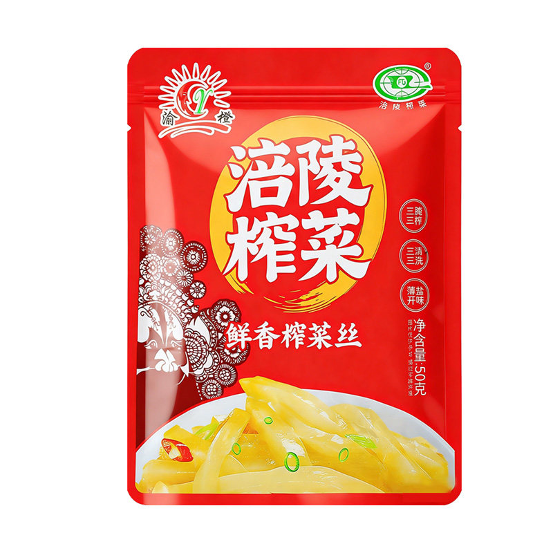 重庆涪陵榨菜鲜香榨菜丝50g便餐下饭拌面咸菜开味下粥凉拌调味