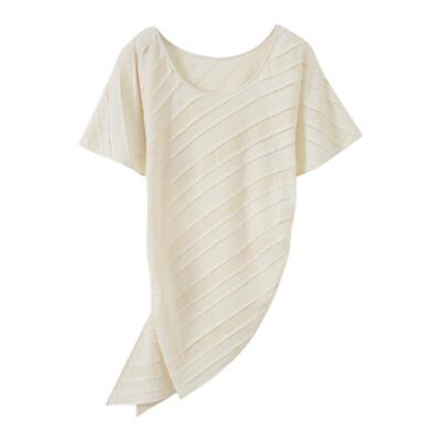 RUISHI芮时收腰显瘦t恤斜裁半裙