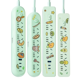 公牛usb插座面板20W快充多功能多孔插排宿舍延长线带开关排插线板