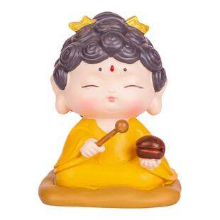 赐福神仙汽车可爱网红小观音佛祖摆件家居玄关桌面装饰品公仔手办