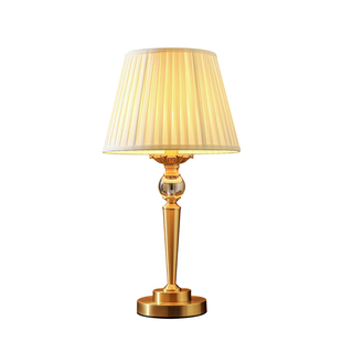 美式台灯卧室床头灯高端客厅主卧复古高级感现代轻奢新款全铜灯具