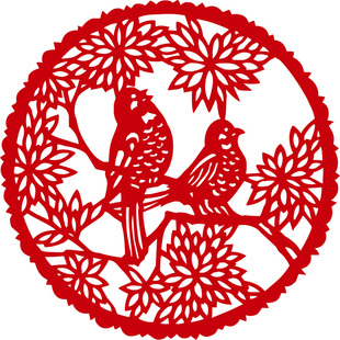 圆形镂空福字剪纸艺术无纺布毛毡喜庆过年春节新年玻璃窗花装饰品