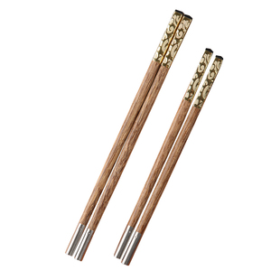 定制拼接筷子可换头一次性家用餐厅换头筷加长火锅筷实木筷柄筷头