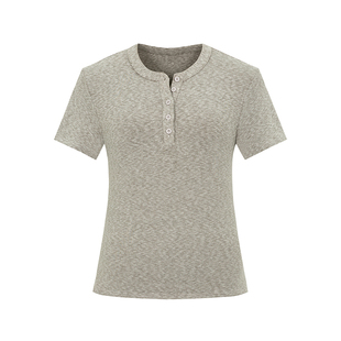 FUNNEL IN  短袖T恤2025新款打底衫夏薄款轻奢高级感设计感上衣