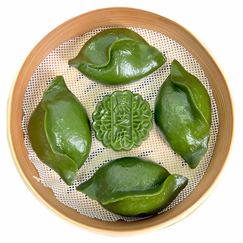浙江衢州江焙清明果粿艾草青团咸菜馅味芝麻米馃果艾饺早餐半成品