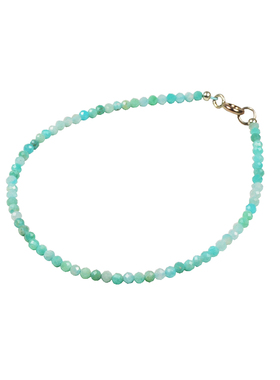 天然水晶宝天河石手链切面极细女