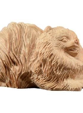 黄杨木摆件动物生肖狗随身工艺品