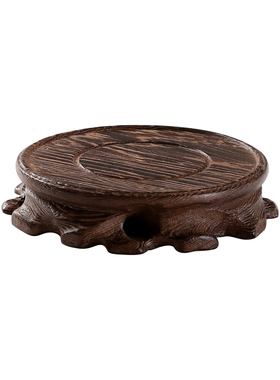 天然鸡翅木圆形底座家用室内供奉