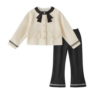 jellybaby女童两件套童装小香风春宝宝外套裤子7女孩套装儿童春装