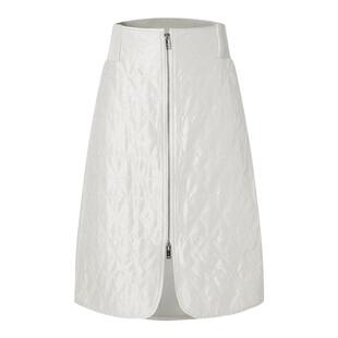 【电商专款】IMM尹默女装三角基线中裙醋酸肌理薄棉半身裙春季