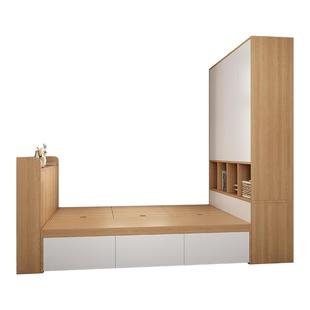 实木榻榻米床多功能储物床衣柜一体小户型次卧床柜组合儿童床定制