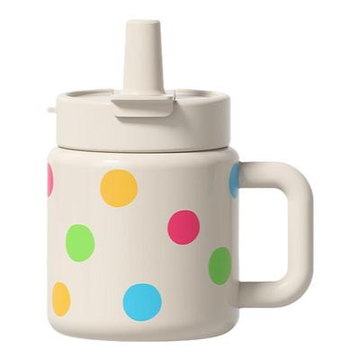 世大家陶瓷内胆双饮双吸管保温杯