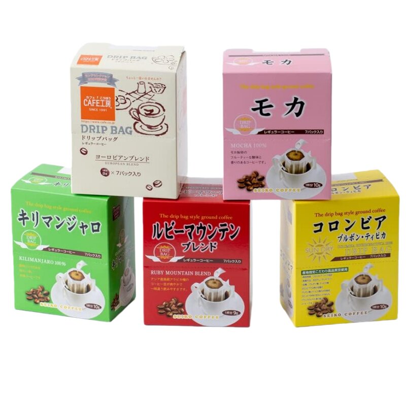 日本 CAFE工房挂耳滴漏黑咖啡摩卡蓝山全球风味远红外线焙煎速溶
