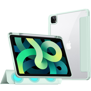 2022款ipadair6保护套透明2024Pro11寸带笔槽air5壳适用苹果mini7平板2021防弯10防摔超薄9代磁吸拆分4亚克力