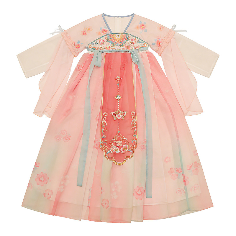 汉服女童春装超仙2026新款古风连衣裙女孩中国风唐装儿童古装裙子