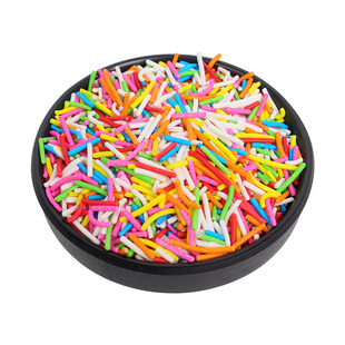 巧克力彩色彩针蛋糕装饰糖针甜甜圈可食用糖珠摆件生日冰淇淋装饰