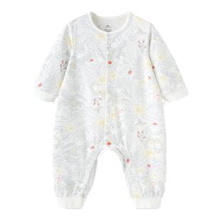 英氏婴儿衣服宝宝秋季连体衣新生婴幼儿哈衣初生秋冬纯棉和尚爬服