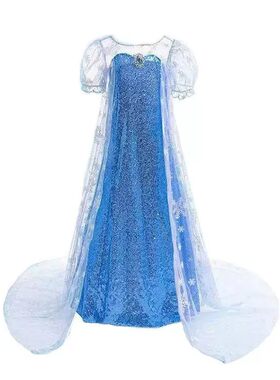 冰雪奇缘爱莎生日女童连衣裙