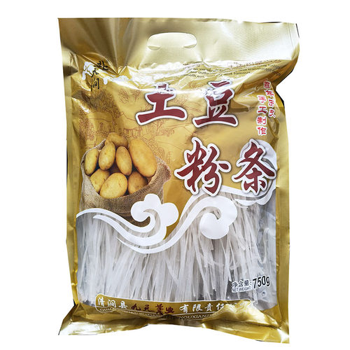 土豆粉条陕西特产清涧洋芋干粉条二宽粉韭菜叶宽750克烩菜炒菜粉
