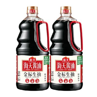 海天金标生抽1280mlx2瓶炒菜烹饪