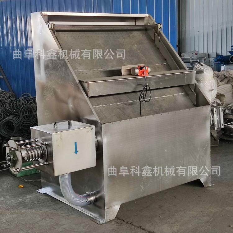 养殖牧业粪便用斜筛式干湿固液分离机 纸浆豆渣不锈钢脱水机科鑫