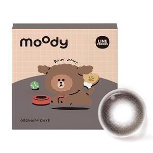 moody美瞳日抛小moo系列大直径放轻棕彩色隐形眼镜10片