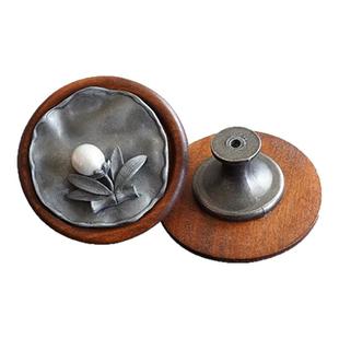 新古典衣柜门拉手中式实木仿古柜橱抽屉把手复古艺术造型拉手