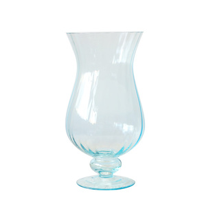 法式轻奢铃铛玻璃风灯花瓶透明高脚鲜花水养百合插花餐厅客厅摆件