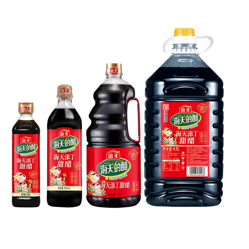海天添丁甜醋450/800/1.9/4.9小大瓶装猪脚姜醋广东甜醋家用商