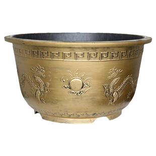 大口径仿陶瓷加厚花盆古铜塑料树脂铁树阳台庭院养鱼荷花睡莲花盆