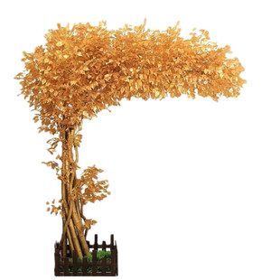 仿真金榕树发财树许愿树黄金树春节商场装饰摆件公司年会场景布置
