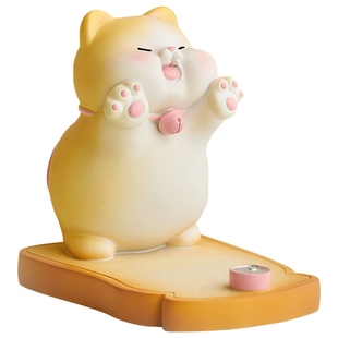 创意猫咪手机支架可爱桌面装饰品摆件办公室工位上班稳定情绪神器