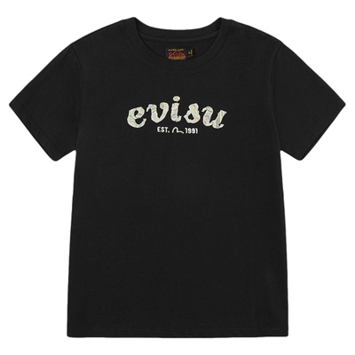 EVISU福神女士商标贴布短袖T恤