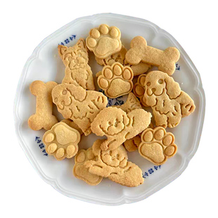 ins小狗卡通饼干模具可爱柴犬狗爪家用曲奇立体按压印花烘焙工具