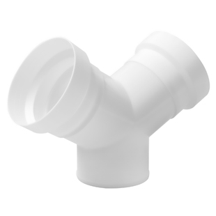 Y型排风管三通浴霸120排气扇换气气管风管PVC接头油烟机通风三通