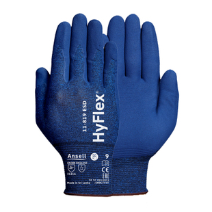 安思尔11-819舒适轻薄触屏防滑耐磨静电放电保护干活劳保工作手套