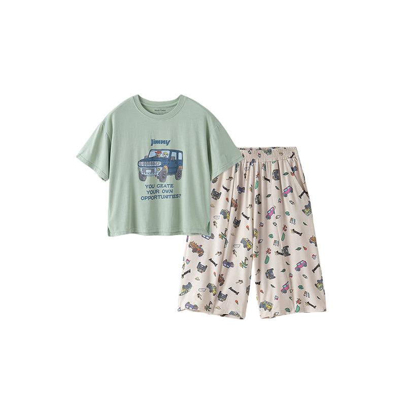 小黑托昵男童夏款家居服套装