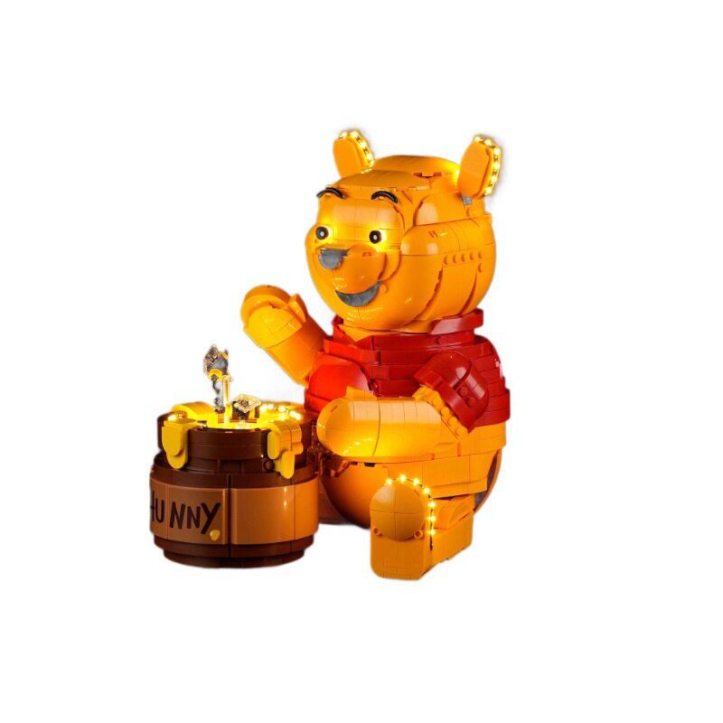 YEABRICKS适用43300小熊维尼Winnie the pooh积木Led灯饰拼装灯具