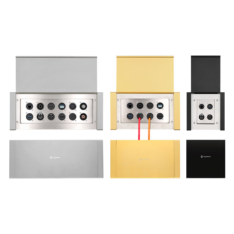 多媒体音视频地插D型模块HDMI网络卡侬电源桌面墙面信息插座盒QL